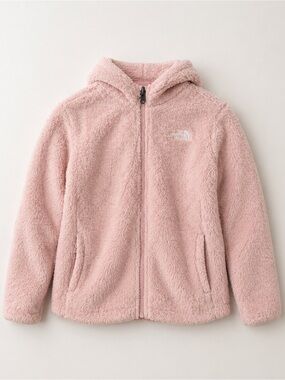 The North Face Girls Large Pink Oso Sherpa Fleece Hoodie Full Zip 14/16